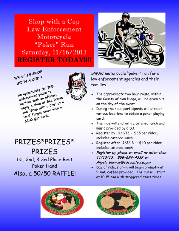 SWAC Motorcycle "Poker" Run - Nov 16, 2013